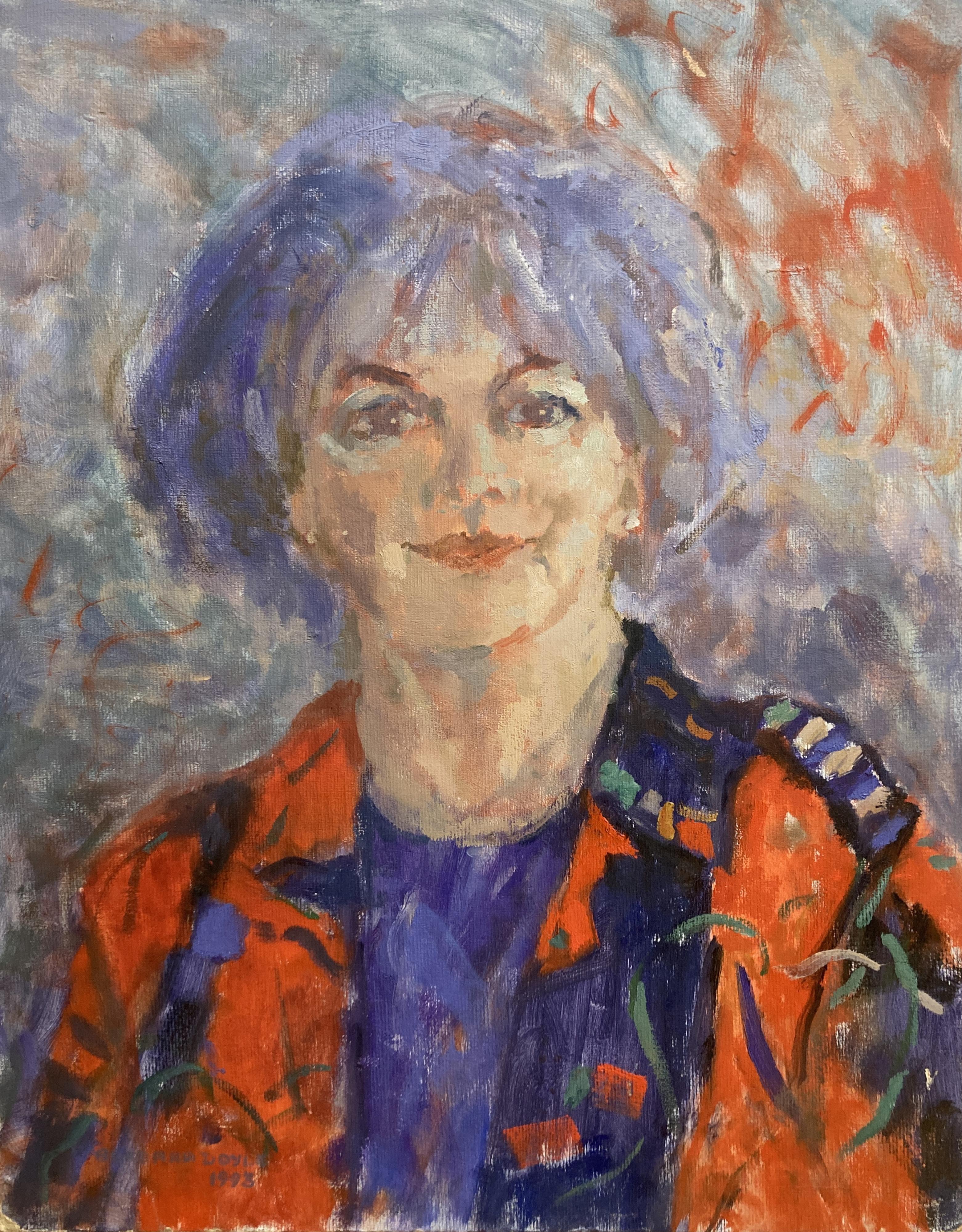 Barbara Doyle (1917-), oil on panel, Portrait of a lady, signed and dated 1993, 51 x 41cm